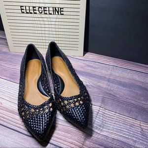 CASLON | Larken Woven Flats in Black size 7